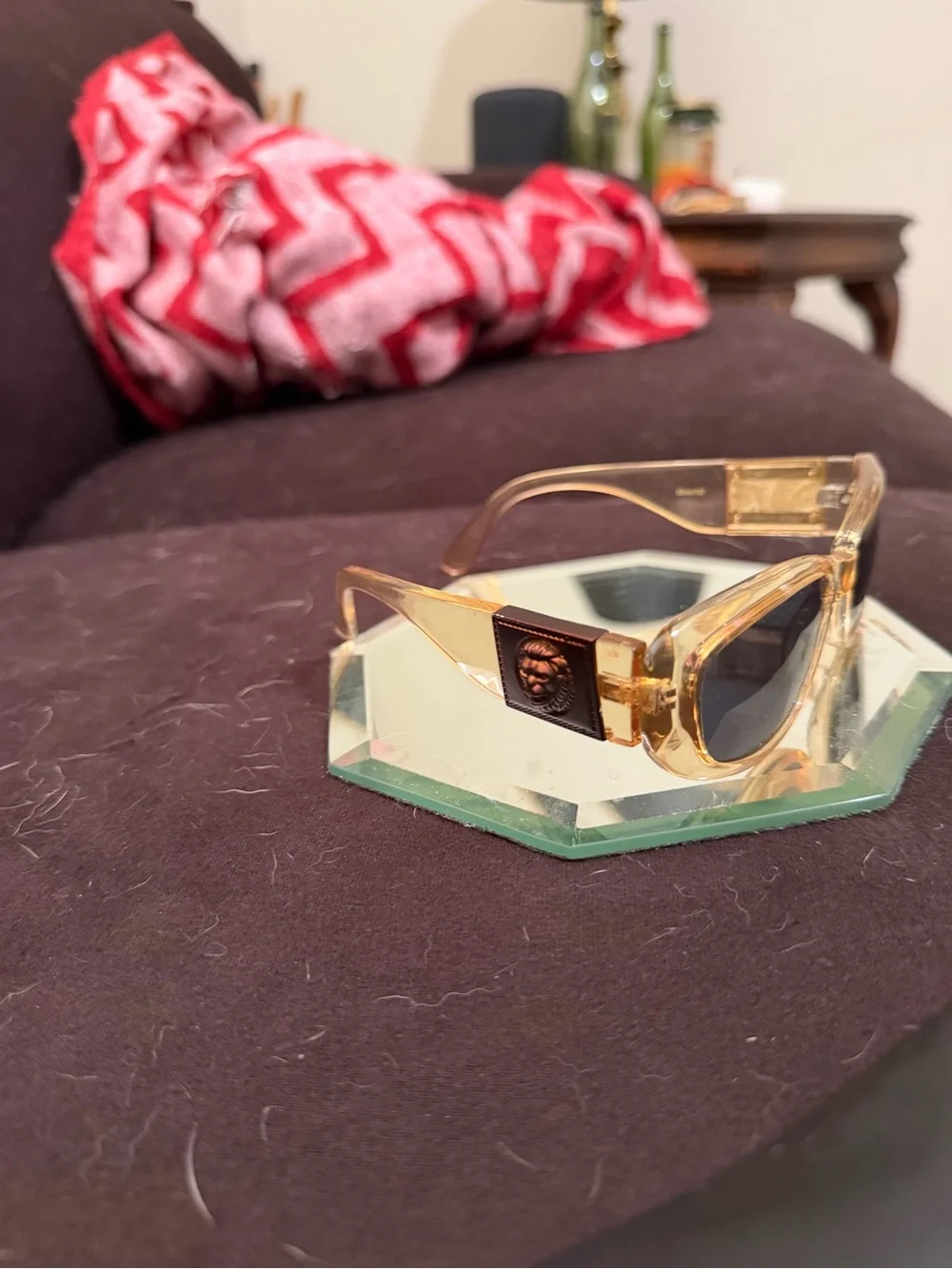 Versace Emblem Sunglass Temple Accent - Dark Brown